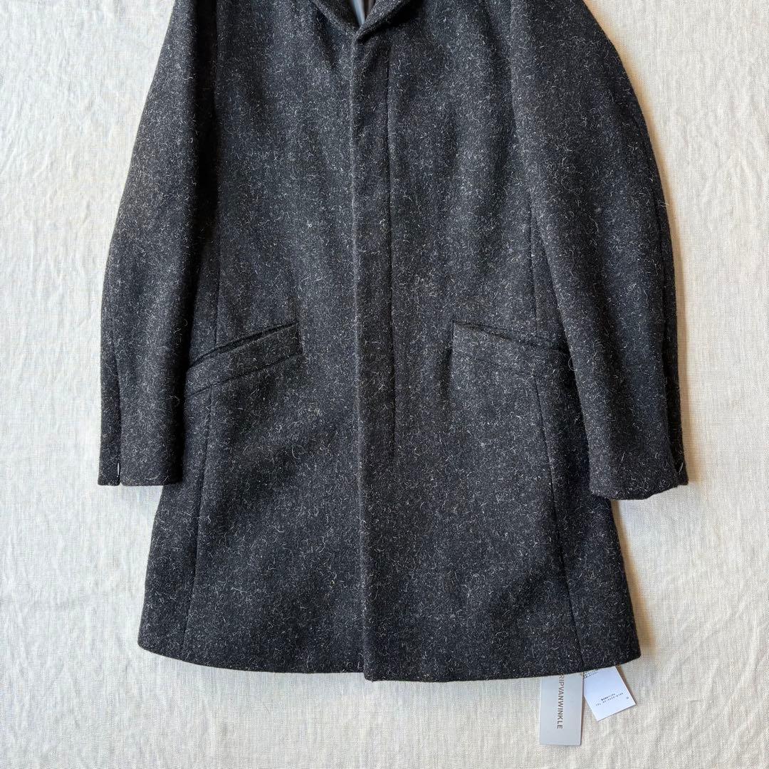 RIPVANWINKLE チェスターコート メルトンウール ブラック 5