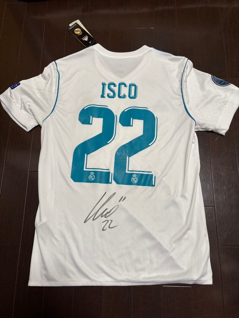 タグ付 2017-18 レアルマドリード イスコ 直筆サイン入ユニフォームS