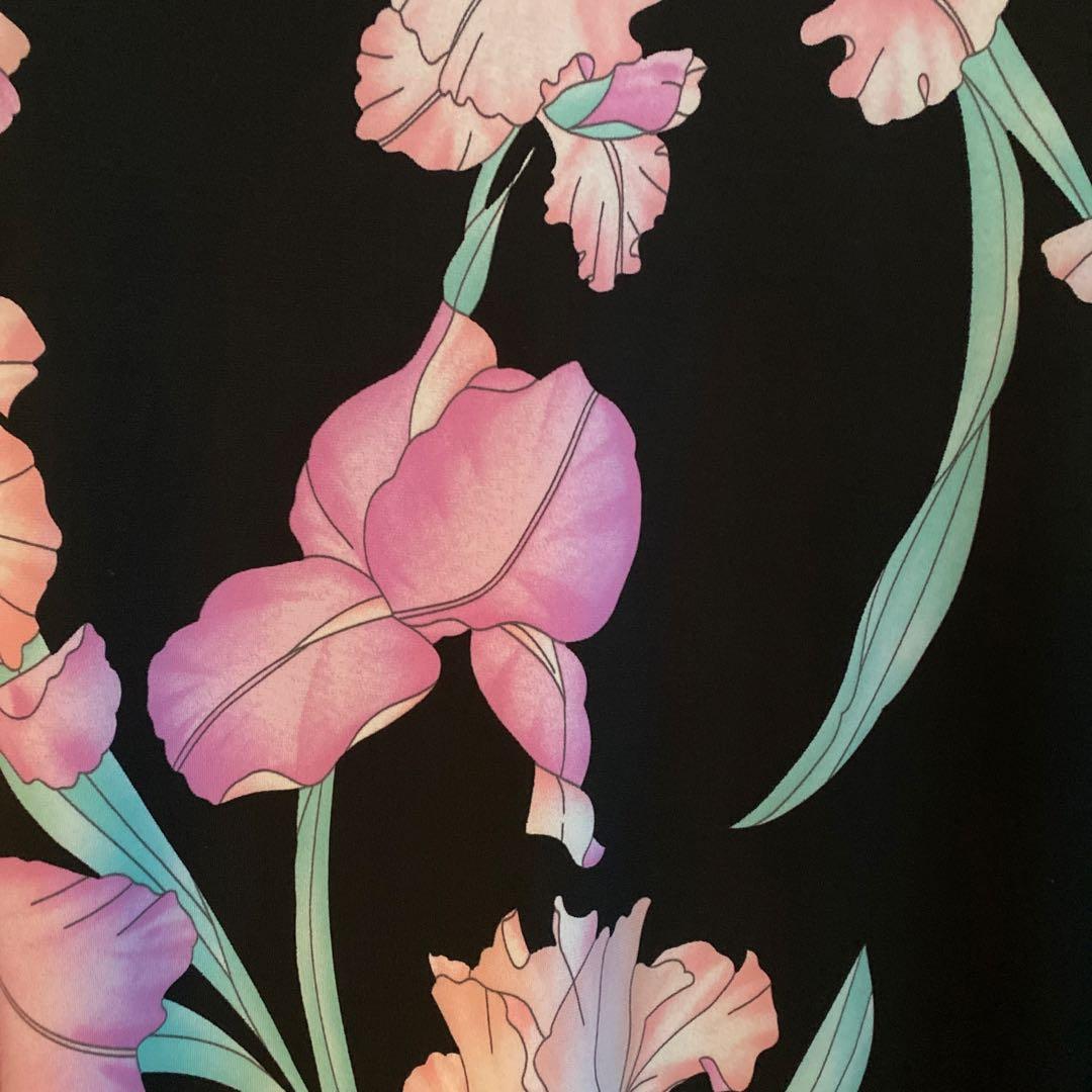 C.H.L レオナール風　長袖チュニック アイリス　黒　ピンク　新品　大きい