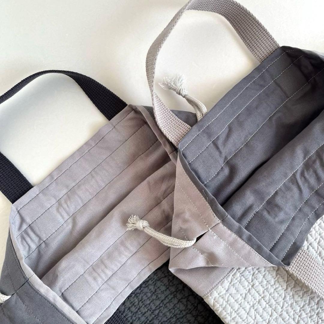 saki様　完成品　ヌビ　ハート/ダークグレー、グレー、キナリ　入園セット　7点