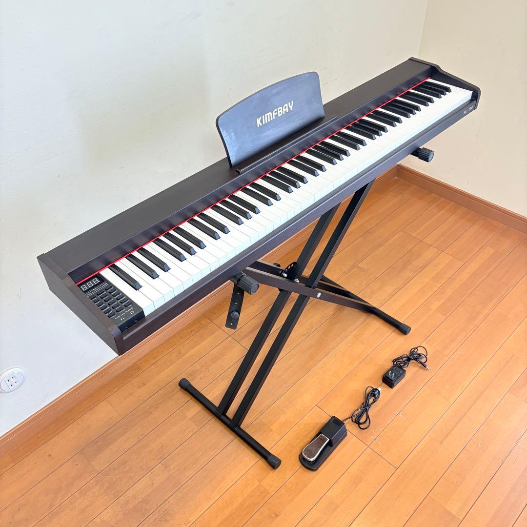【美品・スタンド付属】 KIMFBAY 88鍵盤 電子ピアノ BL-130