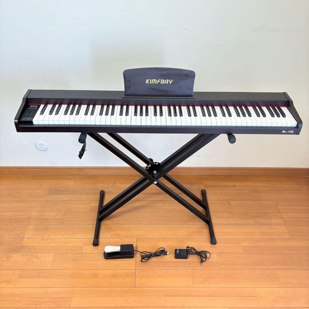 【美品・スタンド付属】 KIMFBAY 88鍵盤 電子ピアノ BL-130