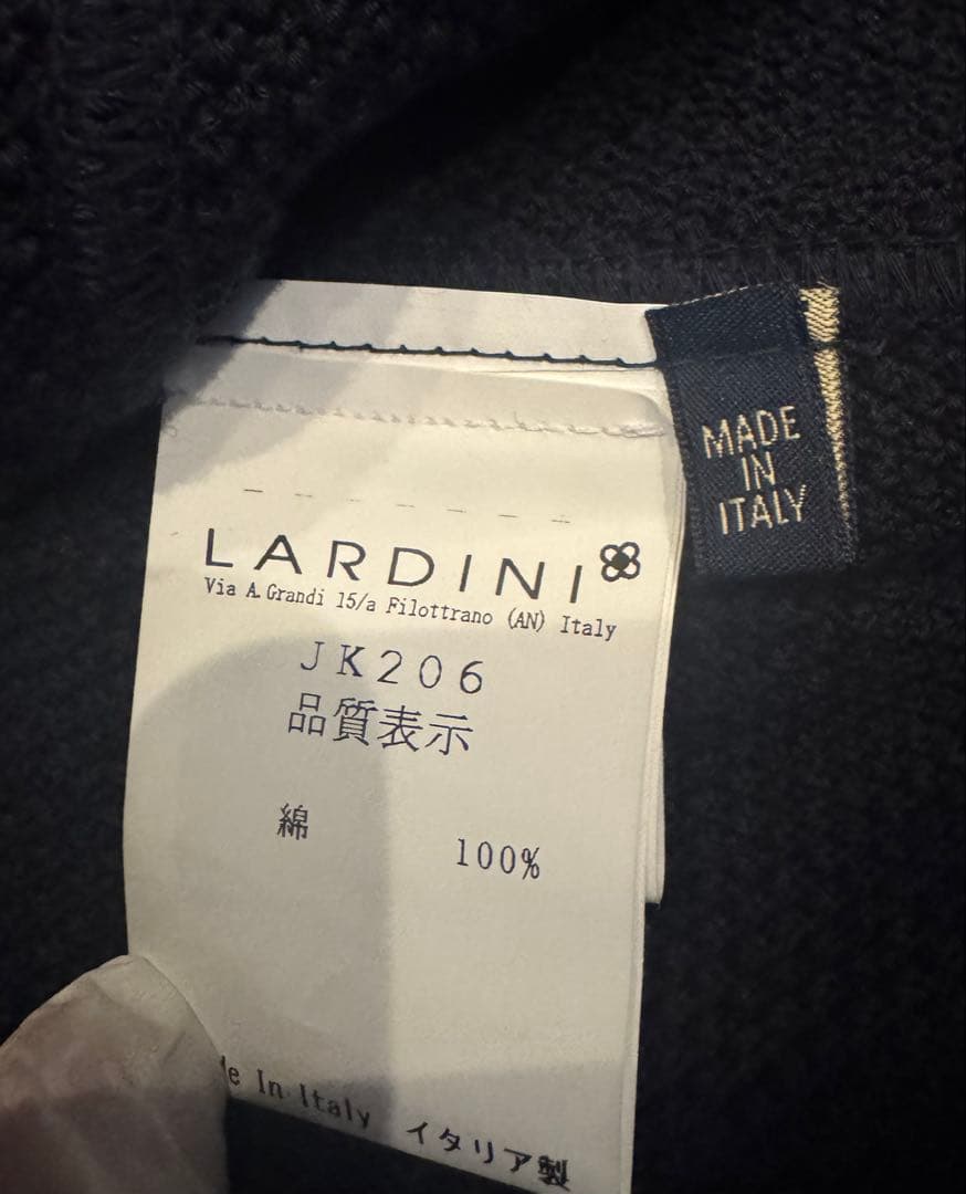 新品試着のみ LARDINI ラルディーニ ニットジャケット ネイビー M