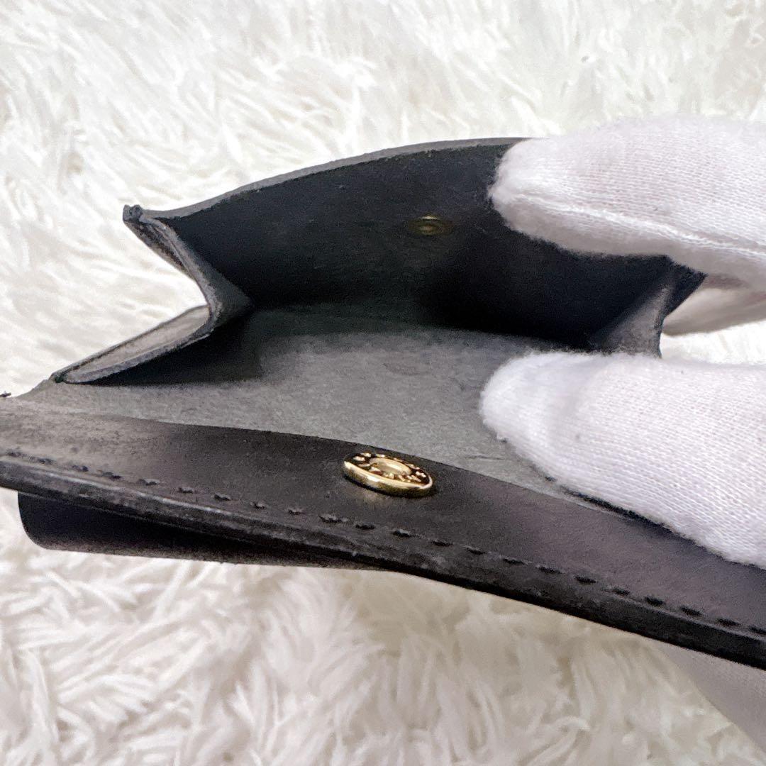 未使用級！ミスターオリーブ PUEBLO LEATHER 牛革　コンパクト　財布