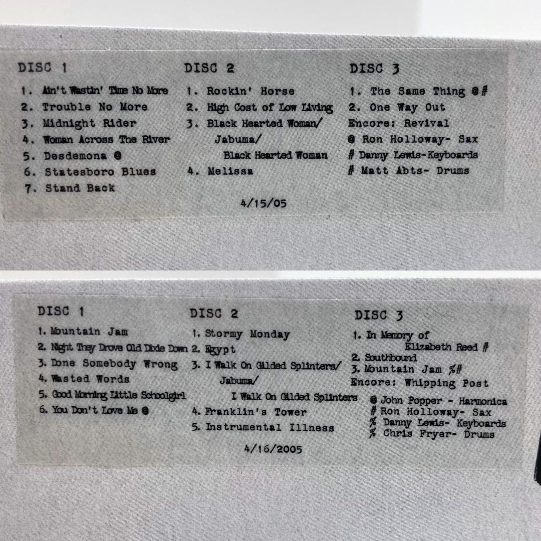 The Allman Brothers Band - Wanee 6公演セット