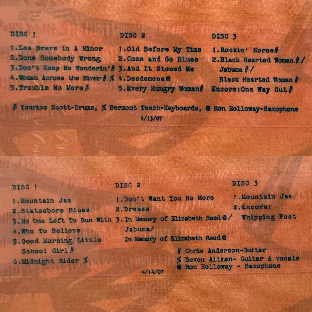 The Allman Brothers Band - Wanee 6公演セット