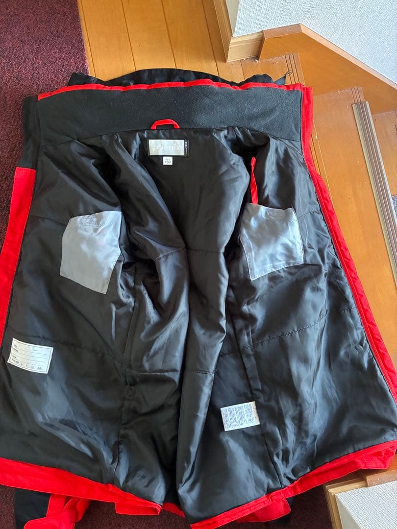 Phenix 上下セットスキーウェア 赤黒160サイズ