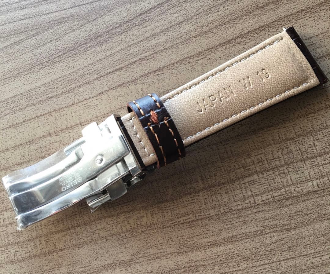 グランドセイコー　バタフライバックルレザーベルト付ラグ幅19mm尾錠幅16mm茶