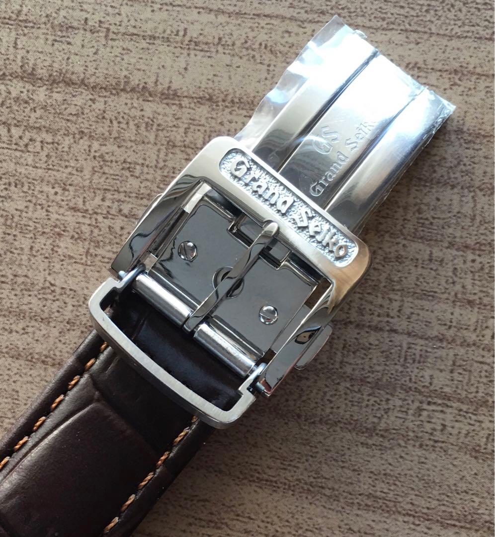グランドセイコー　バタフライバックルレザーベルト付ラグ幅19mm尾錠幅16mm茶