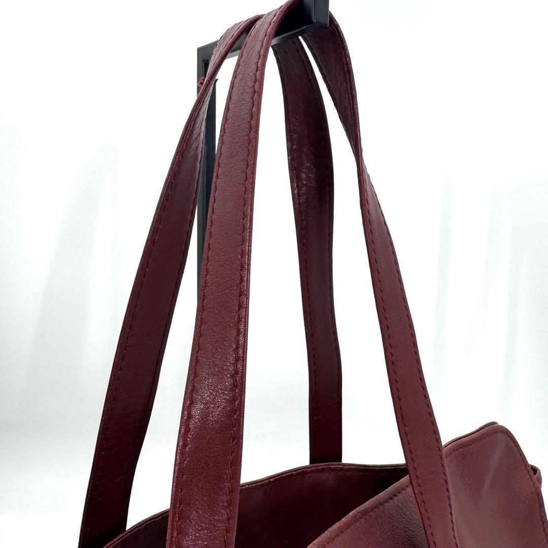 ✨良品✨カルティエ ハンド トートバッグ マストライン 肩掛け 大容量 ボルドー
