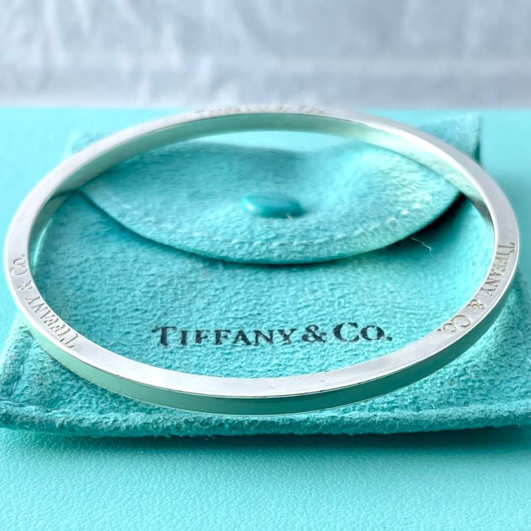 ティファニー 希少 ブルー エナメル バングル ブレスレット 925 PE7fe
