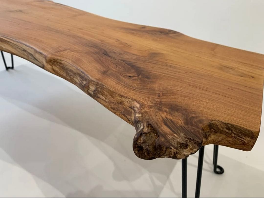 桜 サクラ 一枚板折り畳みテーブル 木製 ローテーブル ちゃぶ台