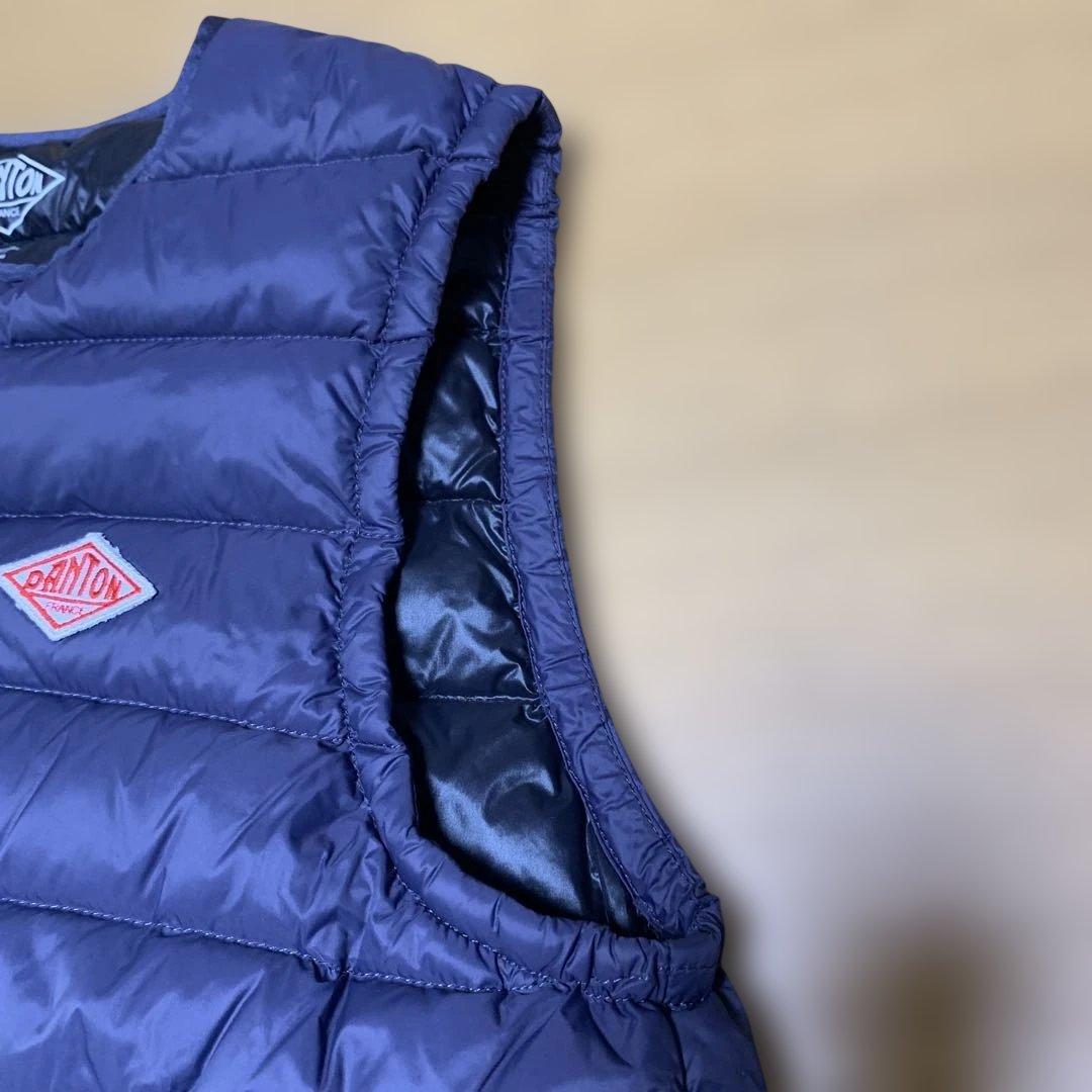 極美品　DANTON ダントン　インナーベスト インナーダウン 36 ネイビー