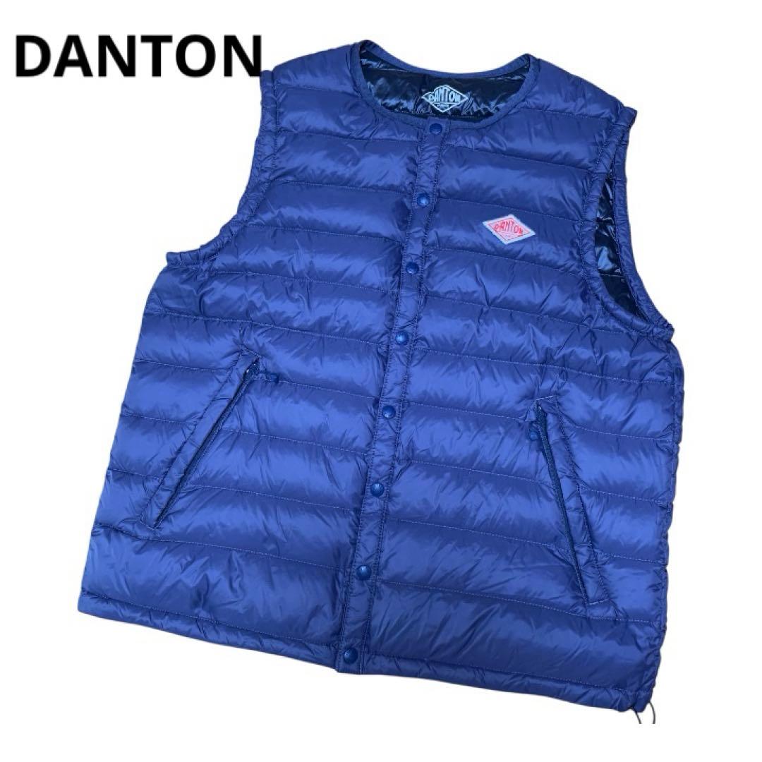 極美品　DANTON ダントン　インナーベスト インナーダウン 36 ネイビー