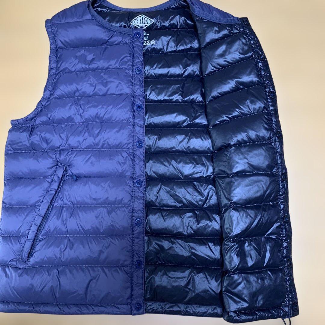 極美品　DANTON ダントン　インナーベスト インナーダウン 36 ネイビー