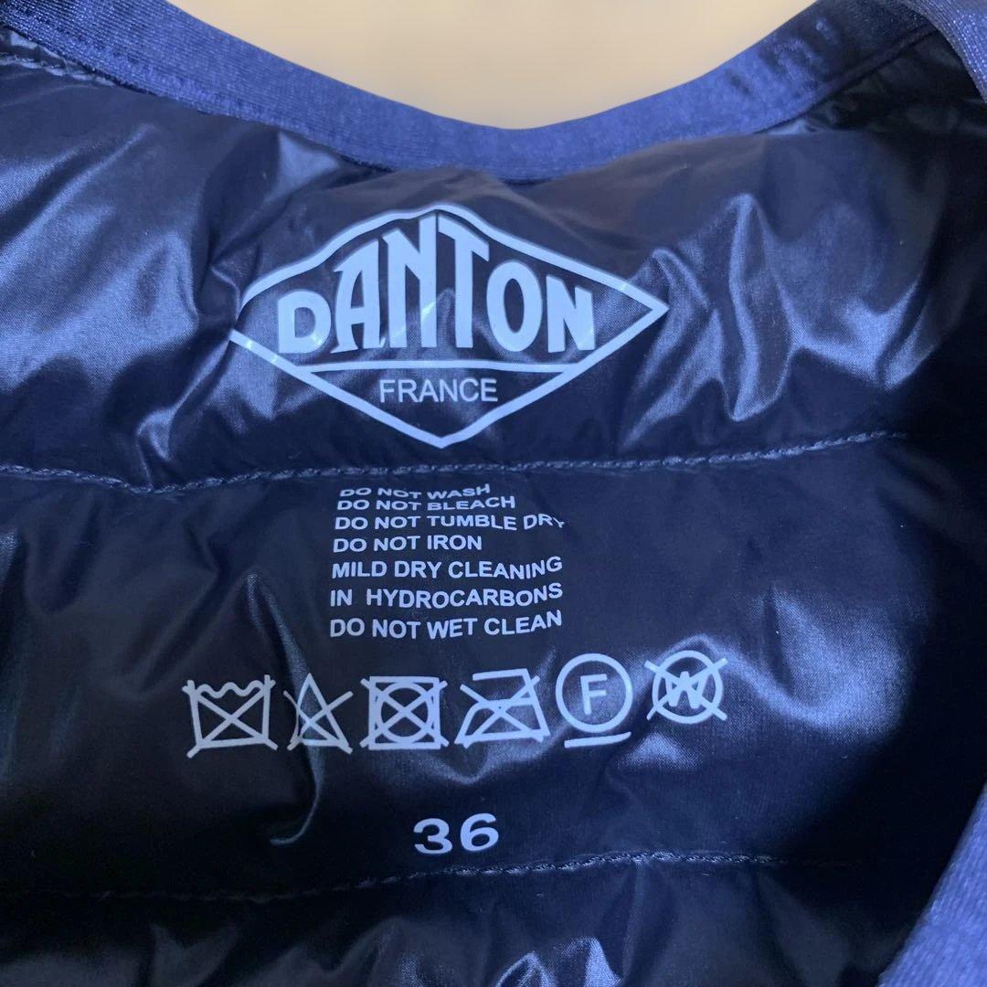 極美品　DANTON ダントン　インナーベスト インナーダウン 36 ネイビー