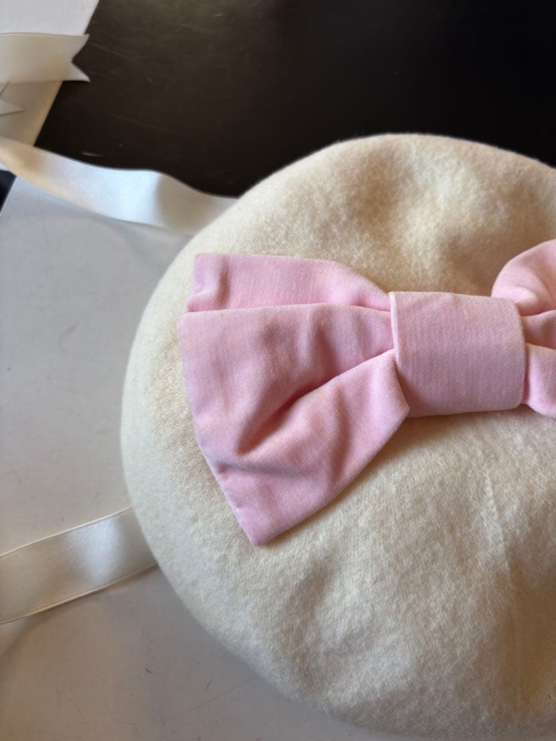 希少Angelic Pretty／子鹿のミルキーちゃんベレー帽　白色シミ有り