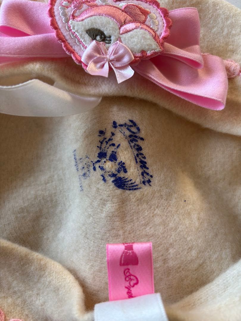 希少Angelic Pretty／子鹿のミルキーちゃんベレー帽　白色シミ有り