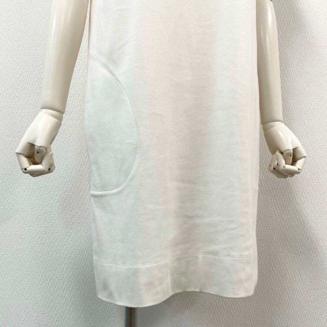 63i18 ブルネロクチネリ 半袖ワンピース ひざ丈 M メッシュ切替 u02t