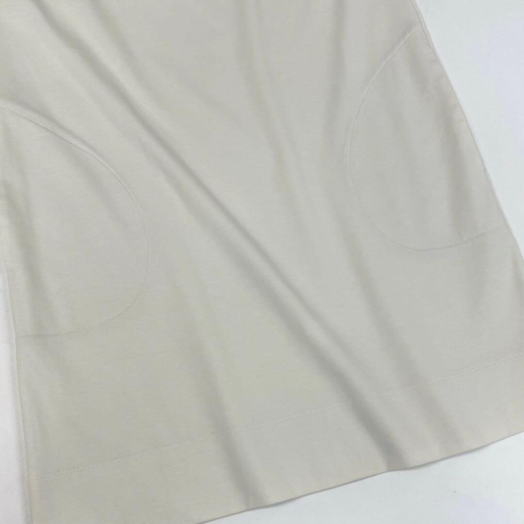 63i18 ブルネロクチネリ 半袖ワンピース ひざ丈 M メッシュ切替 u02t