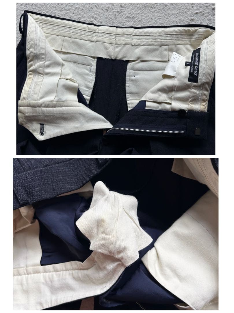 美品✨コムデギャルソンオムドゥ スーツ モヘヤ混 ドット 濃紺 S AD2016