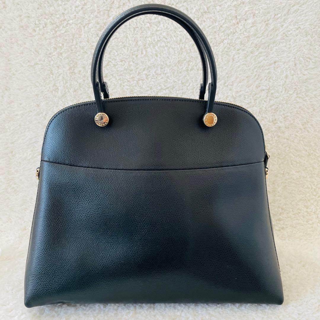 【未使用】FURLA パイパー M ハンドバッグ ショルダーバッグ 2way 黒