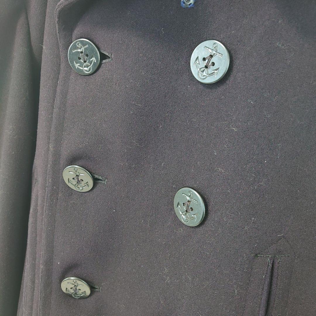 【40s アメリカ海軍実物 10ボタンピーコート】メルトンコート裏コーデュロイ