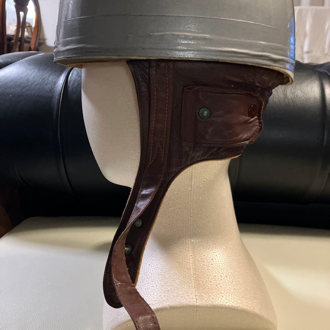 エバオークEveroak シルバー 半帽ヘルメット ブラウンストラップ