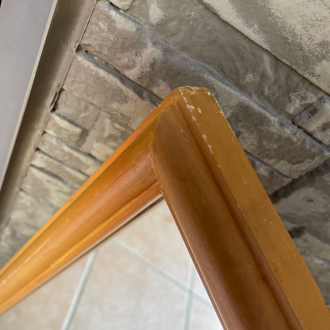 デンマーク製　1960's　ヴィンテージ　北欧　モダン　チーク　無垢 ミラー　A