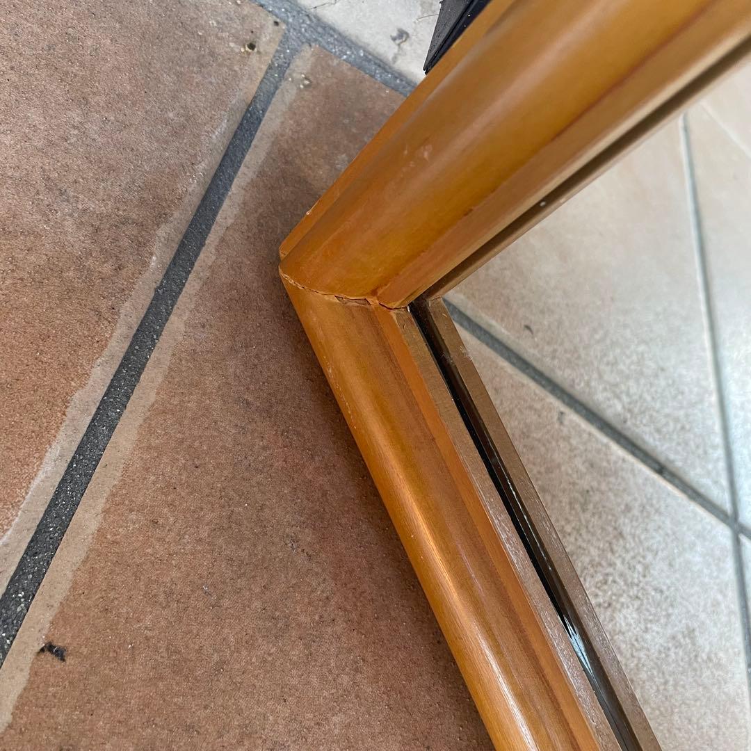 デンマーク製　1960's　ヴィンテージ　北欧　モダン　チーク　無垢 ミラー　A