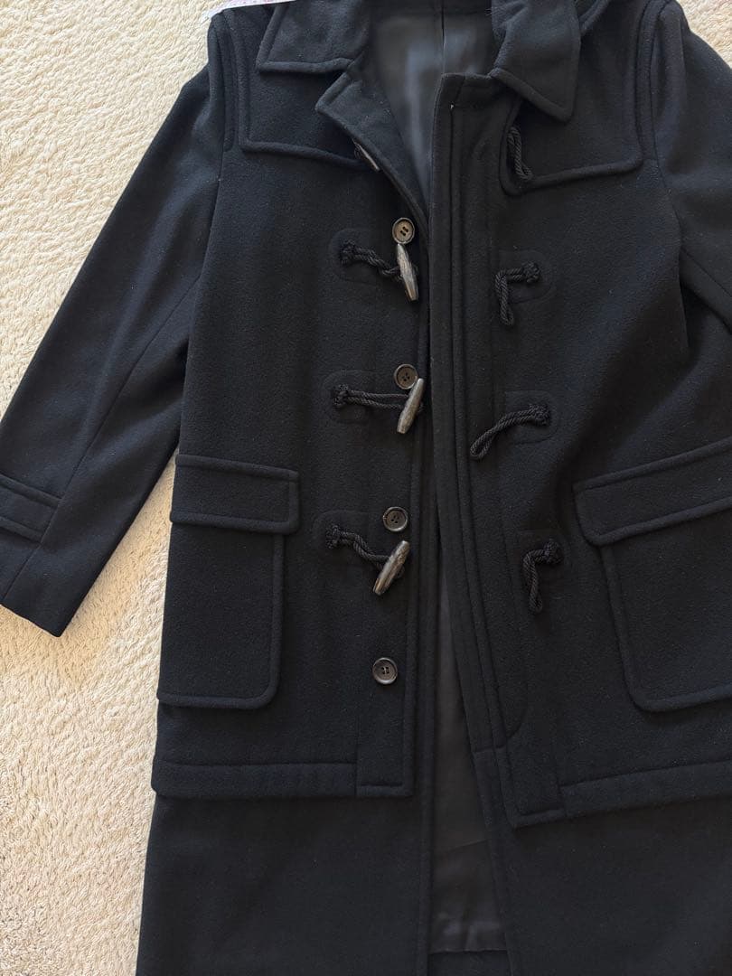 コムデギャルソンオムピュルス ブラックダッフルコート フード付きMサイズ