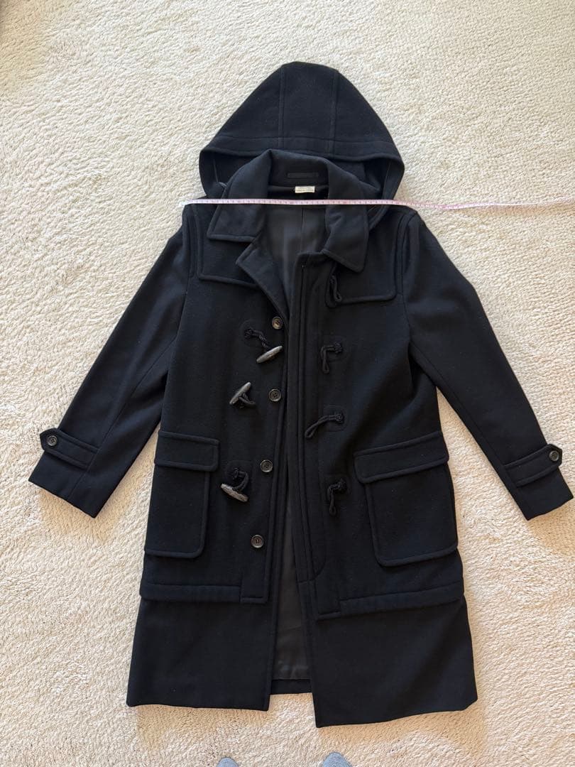 コムデギャルソンオムピュルス ブラックダッフルコート フード付きMサイズ