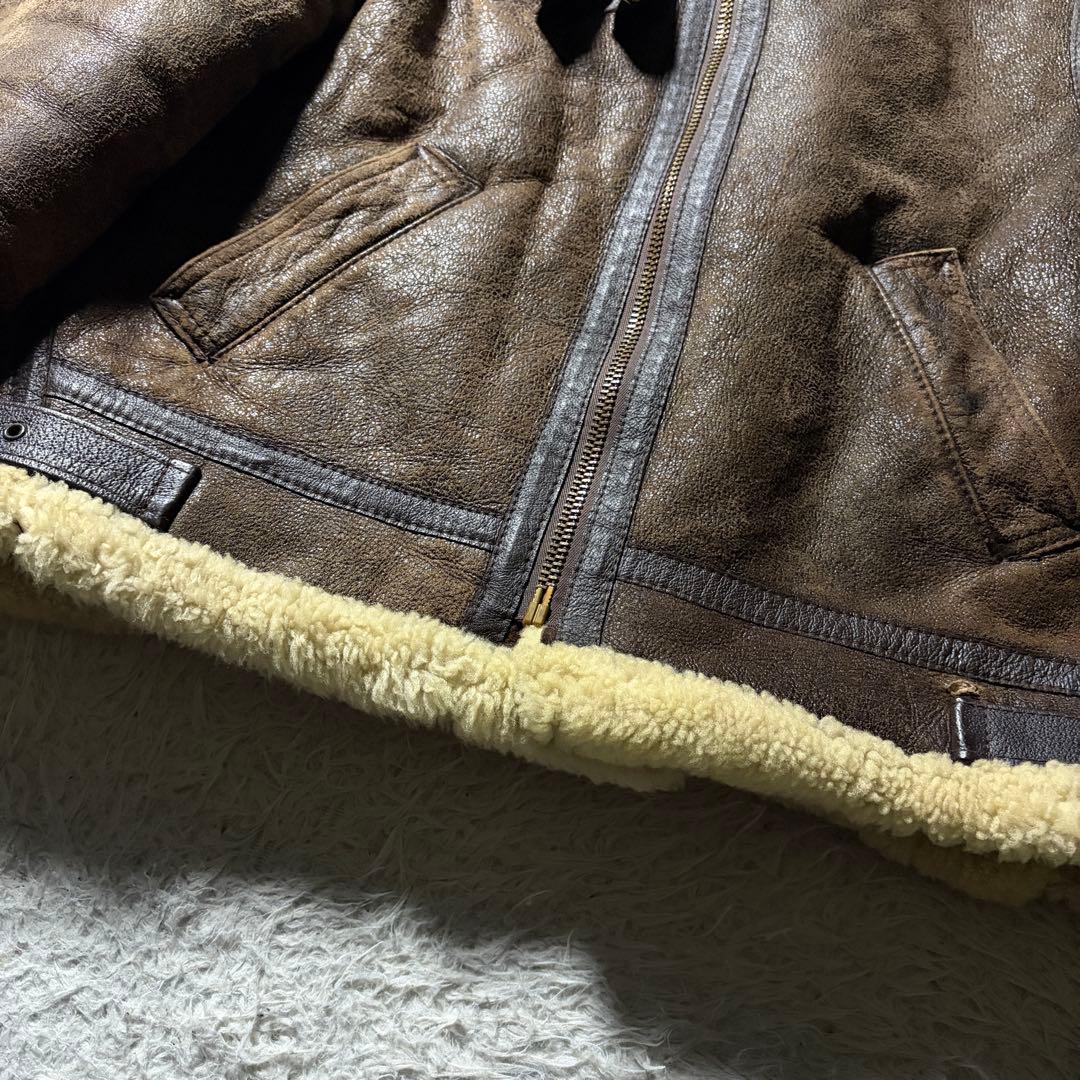 【米国製】schott B-3 フライトジャケット　羊革　ムートン　42