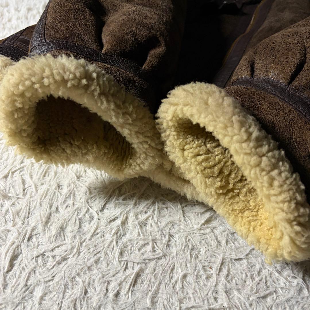 【米国製】schott B-3 フライトジャケット　羊革　ムートン　42