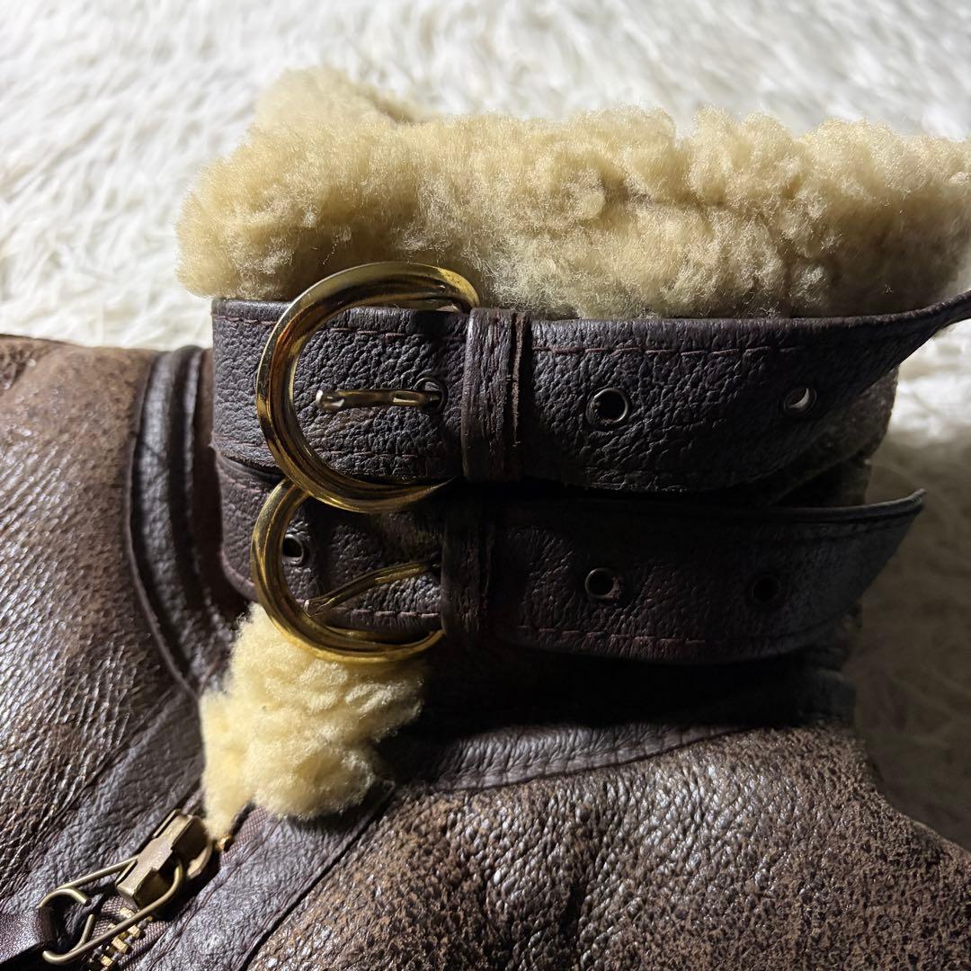 【米国製】schott B-3 フライトジャケット　羊革　ムートン　42