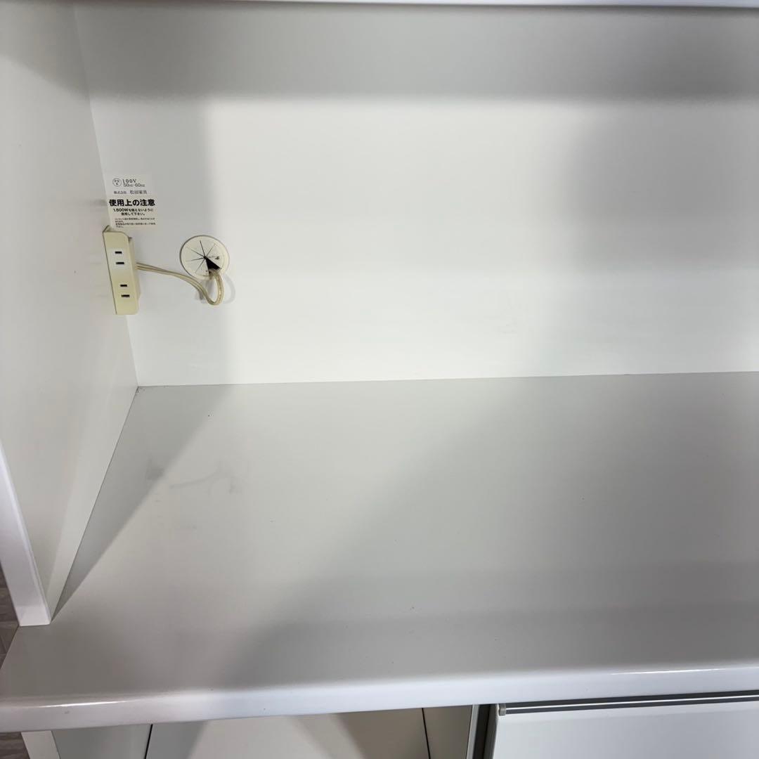 松田家具 モコレンジ カップボード 食器棚 大容量 キッチン収納 B007