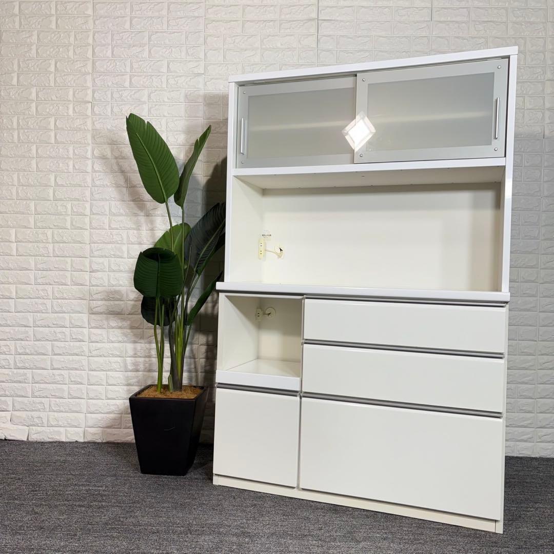 松田家具 モコレンジ カップボード 食器棚 大容量 キッチン収納 B007