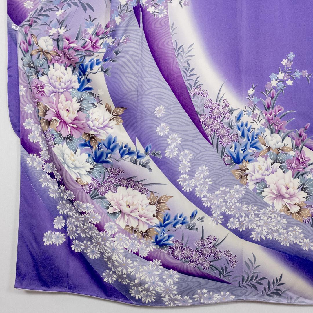 CCCH! R7SK1310 振袖+帯 2点セット 華やか 花 鶴 六通柄