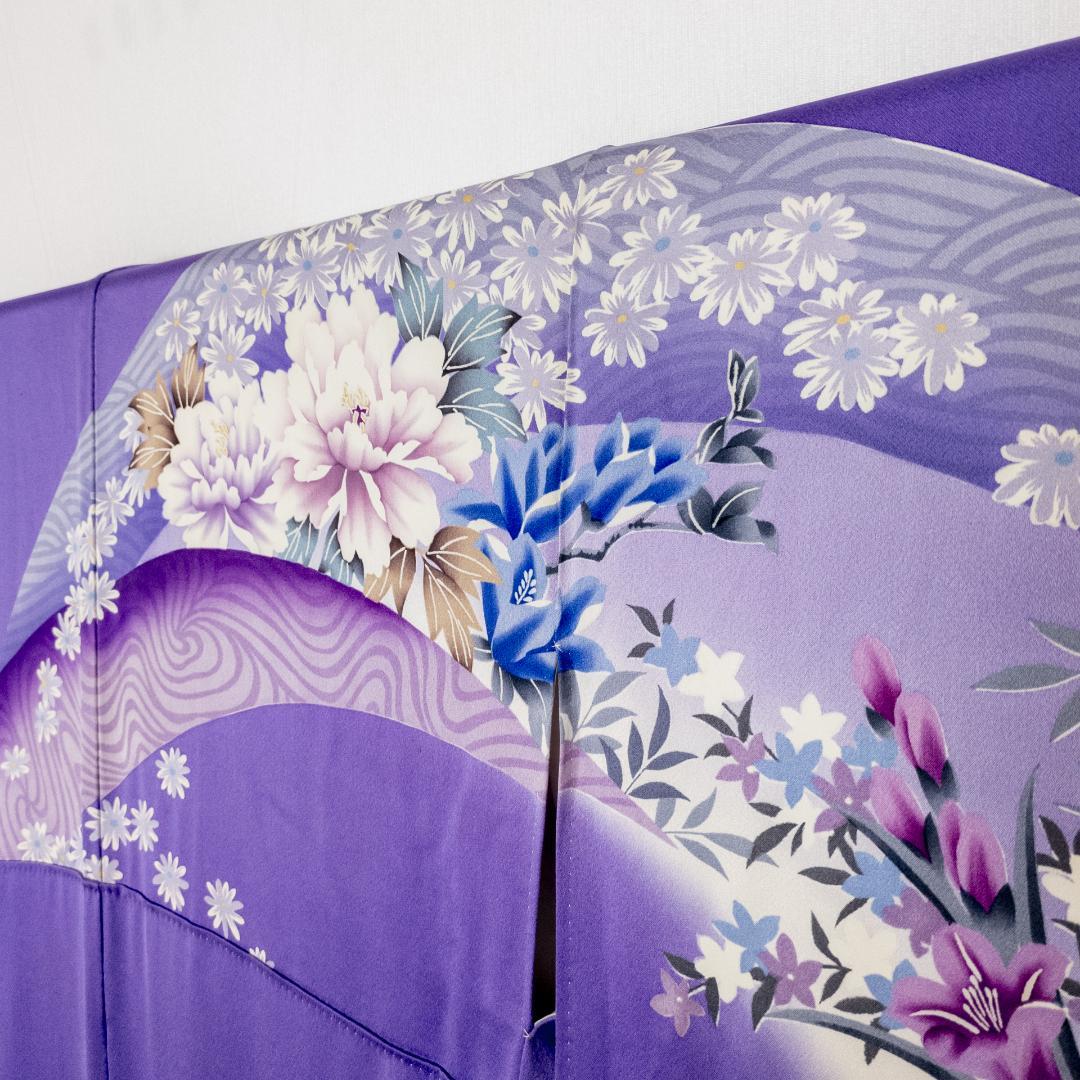 CCCH! R7SK1310 振袖+帯 2点セット 華やか 花 鶴 六通柄