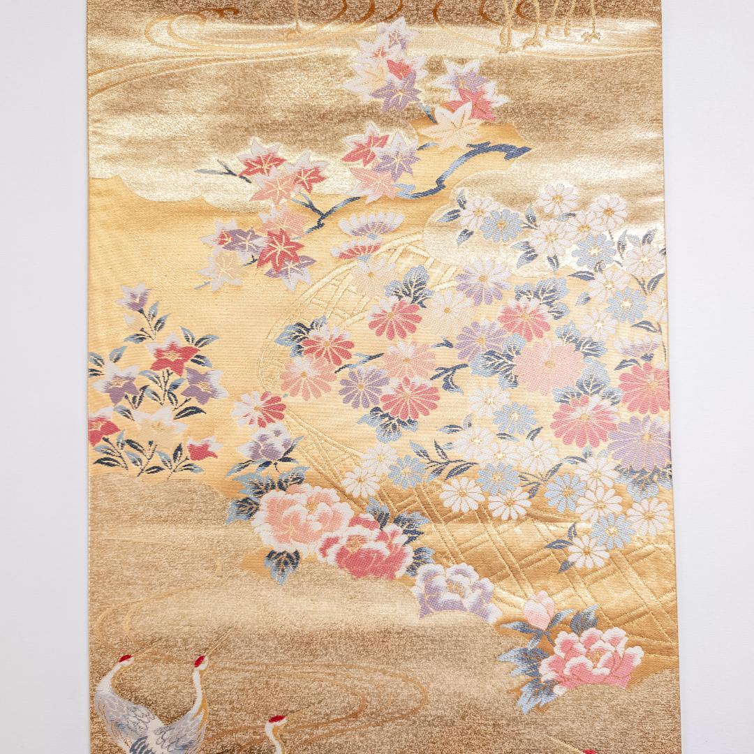 CCCH! R7SK1310 振袖+帯 2点セット 華やか 花 鶴 六通柄