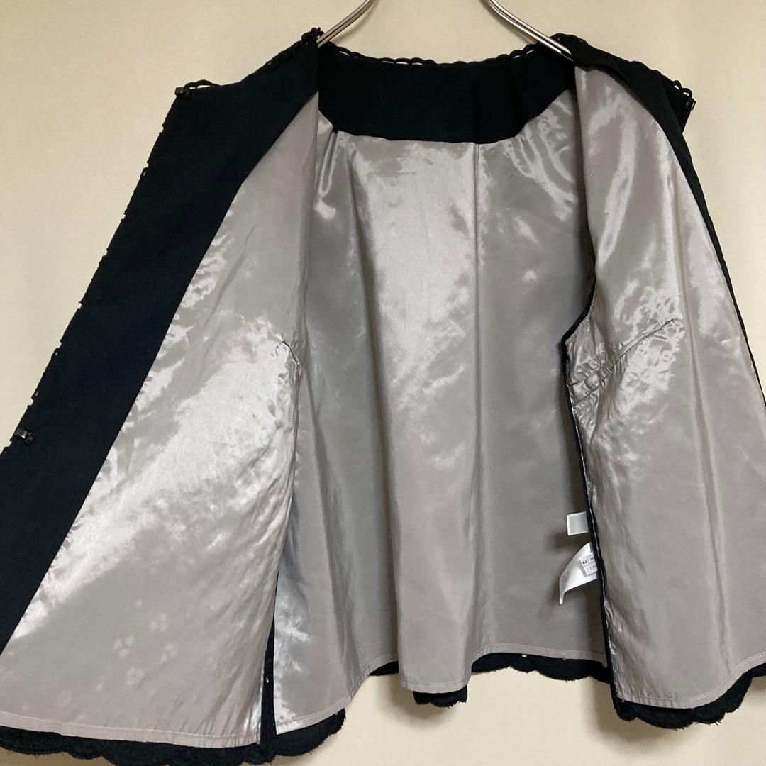 美品◇Leilian レリアン 定価8万 エンブロイダリーレースジャケット17+