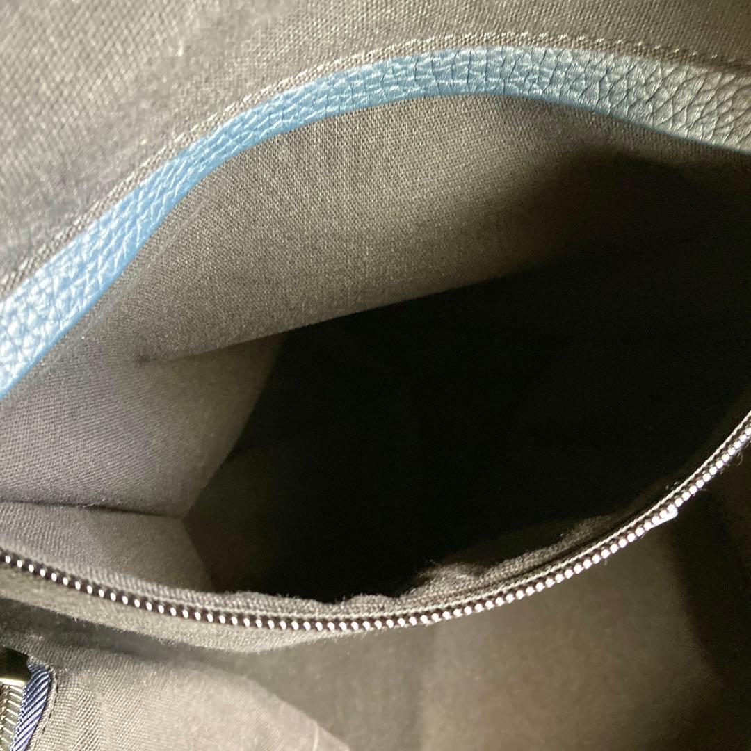 【専用ページ】美品エルメネジルドゼニア2wayボストンバッグシボ革ネイビー大容量