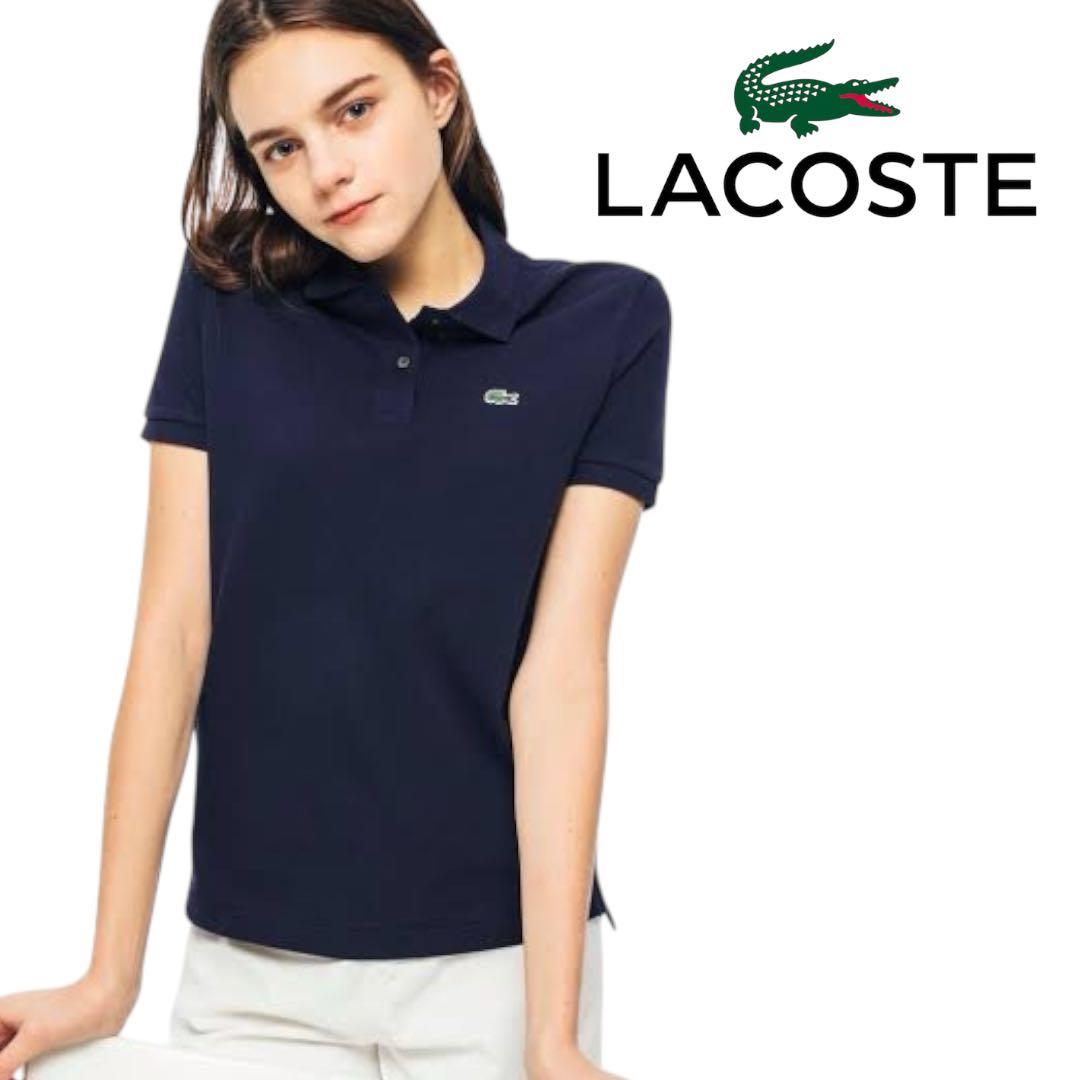 ★タグ付き新品★ LACOSTE ラコステ ポロシャツ ロゴ 半袖 鹿の子