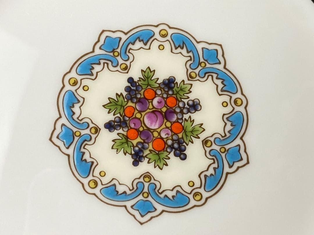  フロレンティーン ターコイズ 黒壺 プレート3枚 C−2388