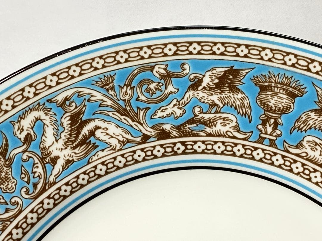  フロレンティーン ターコイズ 黒壺 プレート3枚 C−2388