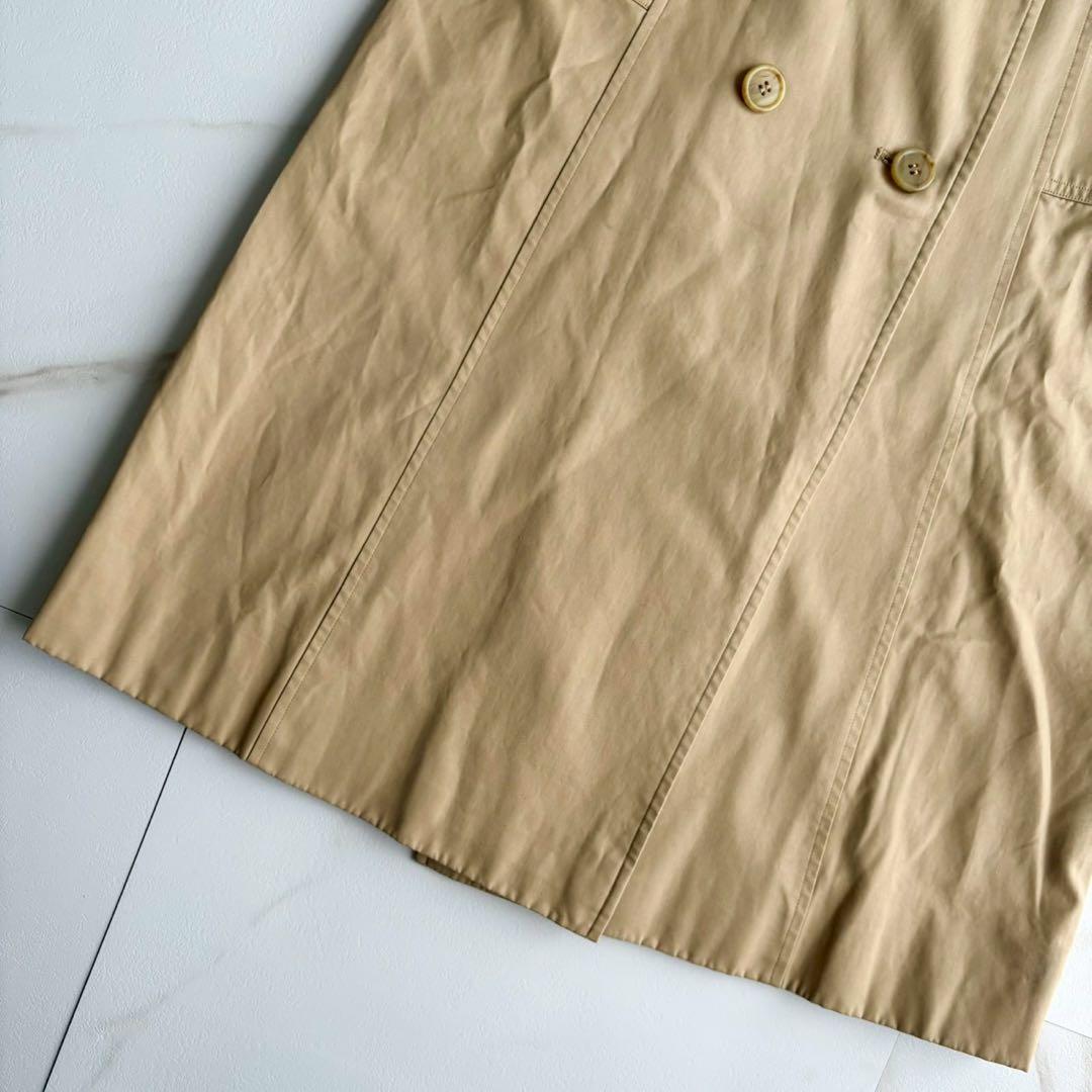 人気◆着丈104 バーバリー トレンチコート ノバチェック ロング ダブル