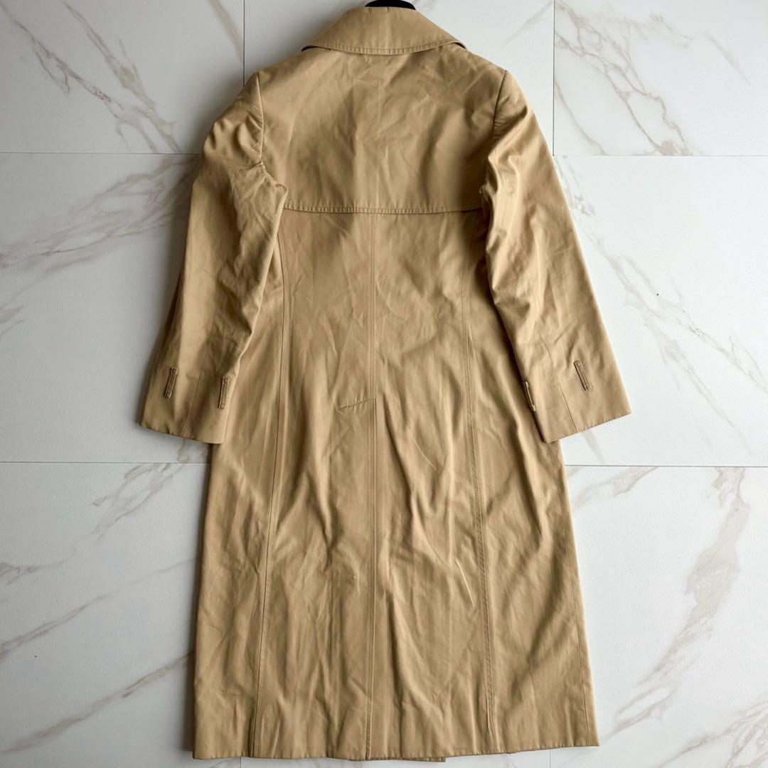 人気◆着丈104 バーバリー トレンチコート ノバチェック ロング ダブル