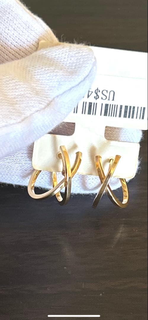 イタリア製K18YG/SV ピアス