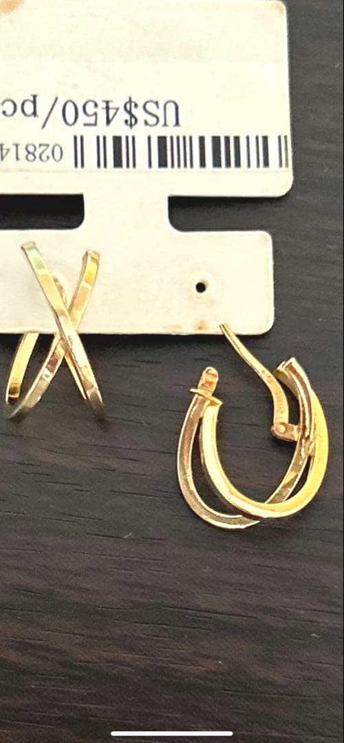 イタリア製K18YG/SV ピアス