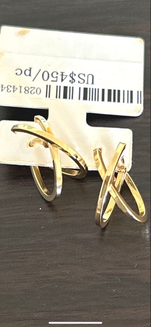 イタリア製K18YG/SV ピアス